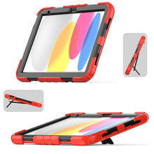 For iPad 10th Gen 10.9 2022 Shockproof Silicone + PC Protective Tablet Case(Black + Red)