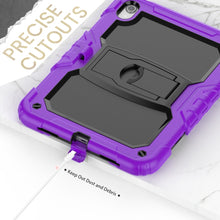 For iPad 10th Gen 10.9 2022 Shockproof Silicone + PC Protective Tablet Case(Black + Purple)