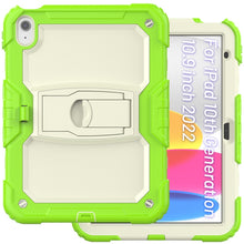 For iPad 10th Gen 10.9 2022 Shockproof Silicone + PC Protective Tablet Case(Yellow Green)