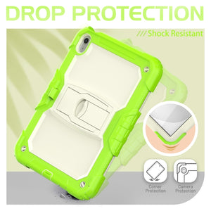 For iPad 10th Gen 10.9 2022 Shockproof Silicone + PC Protective Tablet Case(Yellow Green)