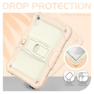 For iPad 10th Gen 10.9 2022 Shockproof Silicone + PC Protective Tablet Case(Rose Gold)