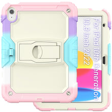 For iPad 10th Gen 10.9 2022 Shockproof Silicone + PC Protective Tablet Case(Camouflage Pink)