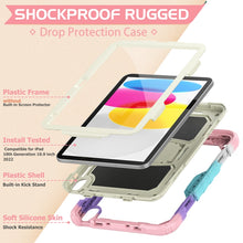 For iPad 10th Gen 10.9 2022 Shockproof Silicone + PC Protective Tablet Case(Camouflage Pink)