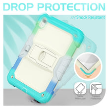 For iPad 10th Gen 10.9 2022 Shockproof Silicone + PC Protective Tablet Case(Camouflage Light Blue)