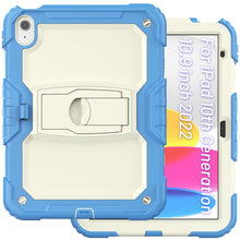 For iPad 10th Gen 10.9 2022 Shockproof Silicone + PC Protective Tablet Case(Cyan-blue)