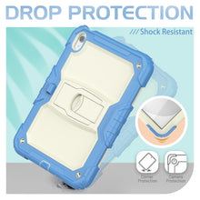 For iPad 10th Gen 10.9 2022 Shockproof Silicone + PC Protective Tablet Case(Cyan-blue)