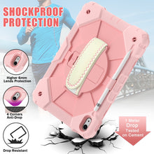 For iPad 10th Gen 10.9 2022 Contrast Color Robot Shockproof Silicon + PC Tablet Protective Case(Rose Gold)