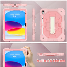 For iPad 10th Gen 10.9 2022 Contrast Color Robot Shockproof Silicon + PC Tablet Protective Case(Rose Gold)