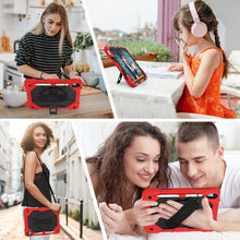 For iPad 10th Gen 10.9 2022 Contrast Color Robot Shockproof Silicon + PC Tablet Protective Case(Red+Black)