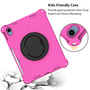 For iPad 10th Gen 10.9 2022 Spider King Silicone Protective Tablet Case(Rose Red)