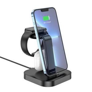 hoco CW43 Graceful 3 in 1 Wireless Charger(Black)
