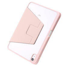 For iPad 10th Gen 10.9 2022 3-Fold 360 Rotation Acrylic Leather Smart Tablet Case(Pink)