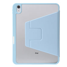 For iPad 10th Gen 10.9 2022 3-Fold 360 Rotation Acrylic Leather Smart Tablet Case(Baby Blue)