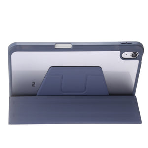 For iPad 10th Gen 10.9 2022 3-Fold 360 Rotation Acrylic Leather Smart Tablet Case(Lavender Purple Grey)