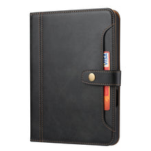 For iPad 10th Gen 10.9 2022 Calf Texture Double Fold Leather Smart Tablet Case(Black)