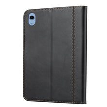 For iPad 10th Gen 10.9 2022 Calf Texture Double Fold Leather Smart Tablet Case(Black)