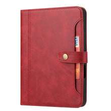 For iPad 10th Gen 10.9 2022 Calf Texture Double Fold Leather Smart Tablet Case(Red)