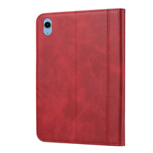 For iPad 10th Gen 10.9 2022 Calf Texture Double Fold Leather Smart Tablet Case(Red)