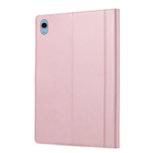 For iPad 10th Gen 10.9 2022 Calf Texture Double Fold Leather Smart Tablet Case(Rose Gold)