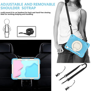 For iPad 10th Gen 10.9 2022 360 Rotation PC+Silicone Tablet Case(Sky Blue)