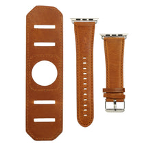 For Apple Watch 5 & 4 40mm / 3 & 2 & 1 38mm Crazy Horse Texture Bracelet Watch Band(Light Brown)