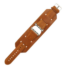 For Apple Watch 5 & 4 40mm / 3 & 2 & 1 38mm Crazy Horse Texture Bracelet Watch Band(Light Brown)