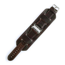 For Apple Watch 5 & 4 40mm / 3 & 2 & 1 38mm Crazy Horse Texture Bracelet Watch Band(Dark Brown)