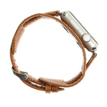 For Apple Watch 5 & 4 44mm / 3 & 2 & 1 42mm Crazy Horse Texture Bracelet Watch Band(Light Brown)