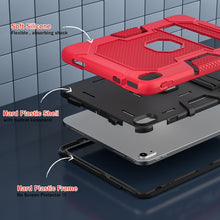 For iPad 10th Gen 10.9 2022 Contrast Color Robot Silicone + PC Tablet Protective Case(Red Black)