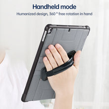 Handheld 360-degree Rotating Holder Tablet Case For iPad 10.2 / 10.5 / Air 3(Orange)