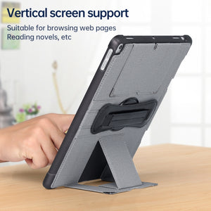 Handheld 360-degree Rotating Holder Tablet Case For iPad 10.2 / 10.5 / Air 3(Orange)