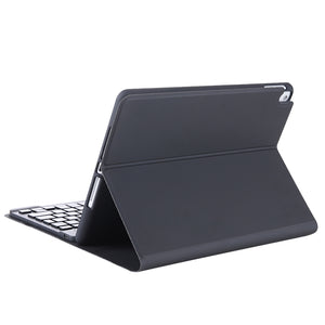 T07BB For iPad 9.7 inch / iPad Pro 9.7 inch / iPad Air 2 / Air (2018 & 2017) TPU Candy Color Ultra-thin Bluetooth Keyboard Tablet Case with Stand & Pen Slot(Black)