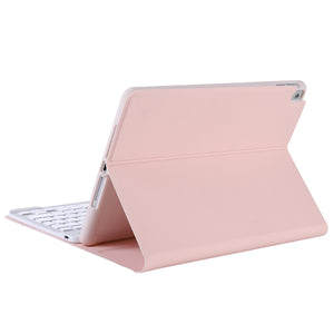 T07BB For iPad 9.7 inch / iPad Pro 9.7 inch / iPad Air 2 / Air (2018 & 2017) TPU Candy Color Ultra-thin Bluetooth Keyboard Tablet Case with Stand & Pen Slot(Pink)