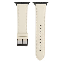 For Apple Watch Series 8&7 41mm / SE 2&6&SE&5&4 40mm / 3&2&1 38mm Cowhide Texture Leather Watch Band(White)