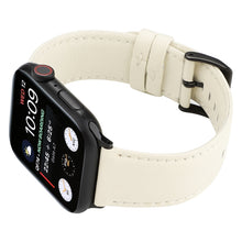 For Apple Watch Series 8&7 41mm / SE 2&6&SE&5&4 40mm / 3&2&1 38mm Cowhide Texture Leather Watch Band(White)