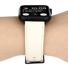 For Apple Watch Series 8&7 41mm / SE 2&6&SE&5&4 40mm / 3&2&1 38mm Cowhide Texture Leather Watch Band(White)
