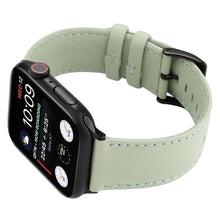 For Apple Watch Series 8&7 41mm / SE 2&6&SE&5&4 40mm / 3&2&1 38mm Cowhide Texture Leather Watch Band(Green)