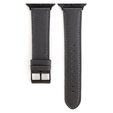 For Apple Watch Series 7 45mm / 6 & SE & 5 & 4 44mm / 3 & 2 & 1 42mm Cowhide Texture Leather Watch Band(Grey)