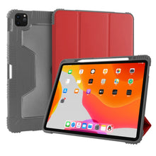 For iPad Pro 12.9 inch 2022 / 2021 / 2020 Mutural Horizontal Flip PC + TPU + PU Leather Tablet Case with Holder & Pen Slot(Red)