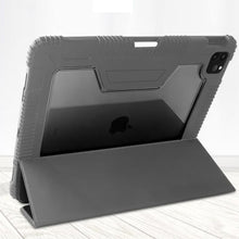 For iPad Pro 12.9 inch 2022 / 2021 / 2020 Mutural Horizontal Flip PC + TPU + PU Leather Tablet Case with Holder & Pen Slot(Black)