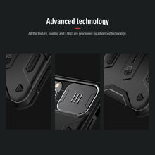 For iPhone 11 Pro Max NILLKIN Shockproof CamShield Armor Protective Case with Invisible Ring Holder(Black)