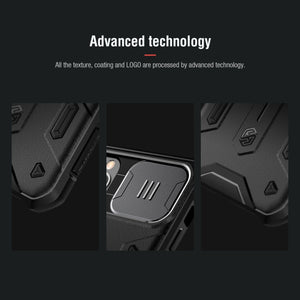 For iPhone 11 Pro Max NILLKIN Shockproof CamShield Armor Protective Case with Invisible Ring Holder(Black)