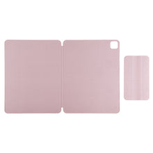 For iPad Pro 11 2022 / 2021 / iPad Pro 11 inch 2020 / Pro 11 2018 / Air 2020 10.9 Horizontal Flip Ultra-thin Double-sided Clip Active Buckle Magnetic PU Leather Tablet Case With Three-folding Holder & Sleep / Wake-up Function(Pink)