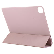 For iPad Pro 11 2022 / 2021 / iPad Pro 11 inch 2020 / Pro 11 2018 / Air 2020 10.9 Horizontal Flip Ultra-thin Double-sided Clip Active Buckle Magnetic PU Leather Tablet Case With Three-folding Holder & Sleep / Wake-up Function(Pink)