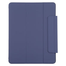 For iPad Pro 11 2022 / 2021 / iPad Pro 11 inch 2020 / Pro 11 2018 / Air 2020 10.9 Horizontal Flip Ultra-thin Double-sided Clip Active Buckle Magnetic PU Leather Tablet Case With Three-folding Holder & Sleep / Wake-up Function(Dark Blue)