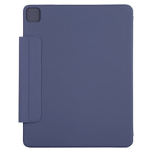 For iPad Pro 11 2022 / 2021 / iPad Pro 11 inch 2020 / Pro 11 2018 / Air 2020 10.9 Horizontal Flip Ultra-thin Double-sided Clip Active Buckle Magnetic PU Leather Tablet Case With Three-folding Holder & Sleep / Wake-up Function(Dark Blue)