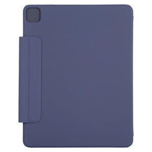For iPad Pro 11 2022 / 2021 / iPad Pro 11 inch 2020 / Pro 11 2018 / Air 2020 10.9 Horizontal Flip Ultra-thin Double-sided Clip Active Buckle Magnetic PU Leather Tablet Case With Three-folding Holder & Sleep / Wake-up Function(Dark Blue)