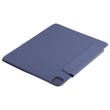 For iPad Pro 11 2022 / 2021 / iPad Pro 11 inch 2020 / Pro 11 2018 / Air 2020 10.9 Horizontal Flip Ultra-thin Double-sided Clip Active Buckle Magnetic PU Leather Tablet Case With Three-folding Holder & Sleep / Wake-up Function(Dark Blue)