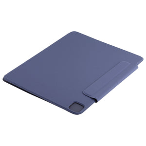 For iPad Pro 11 2022 / 2021 / iPad Pro 11 inch 2020 / Pro 11 2018 / Air 2020 10.9 Horizontal Flip Ultra-thin Double-sided Clip Active Buckle Magnetic PU Leather Tablet Case With Three-folding Holder & Sleep / Wake-up Function(Dark Blue)