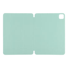 For iPad Pro 12.9 inch(2020) Horizontal Flip Ultra-thin Double-sided Clip Non-buckle Magnetic PU Leather Tablet Case With Three-folding Holder & Sleep / Wake-up Function(Light Green)